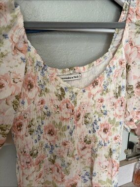 Abercrombie & Fitch Pink Floral midi dress